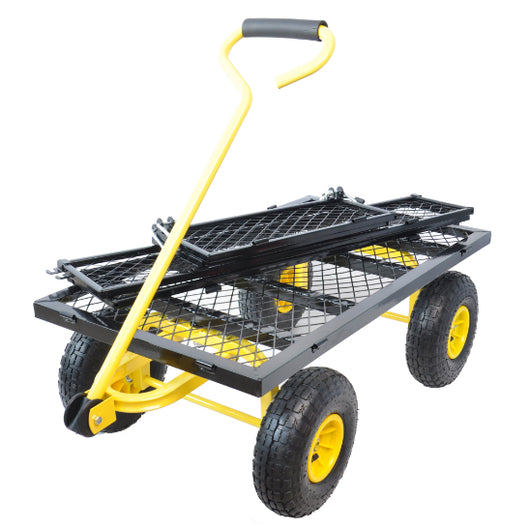 Carrito de Jardín de Acero con Asa Giratoria y Laterales Desmontables - Image 6