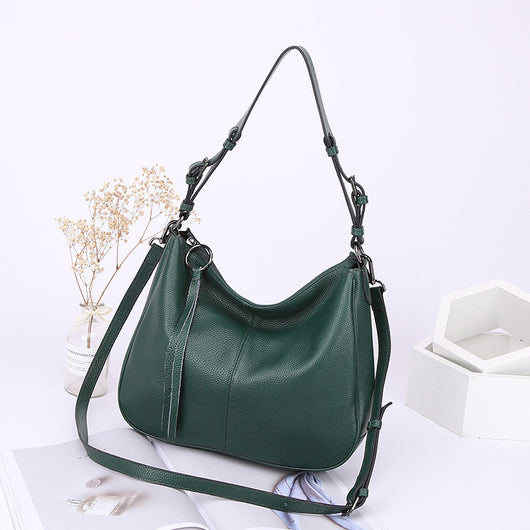 Bolso Tote de Cuero Genuino para Mujer - Piel de Res Premium con Detalles de Borla - Image 5