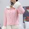 Cardigan de Lana Tejida para Mujer con Puños Ajustados