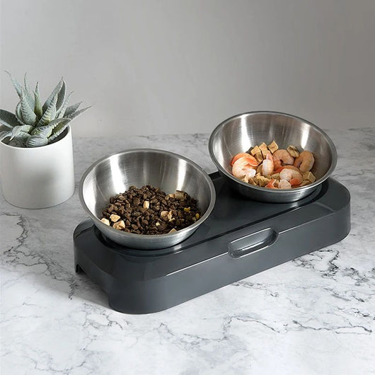 Comedero Doble de Acero Inoxidable para Perros y Gatos con Soporte - Image 17