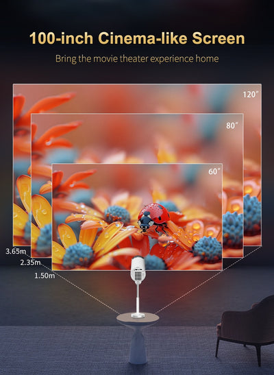 Proyector Inteligente X5G con Soporte PTZ Oculto, Android HD y Bluetooth - Image 11