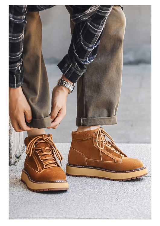 Botas Plataforma de Cuero Genuino Estilo Retro Británico - Image 22