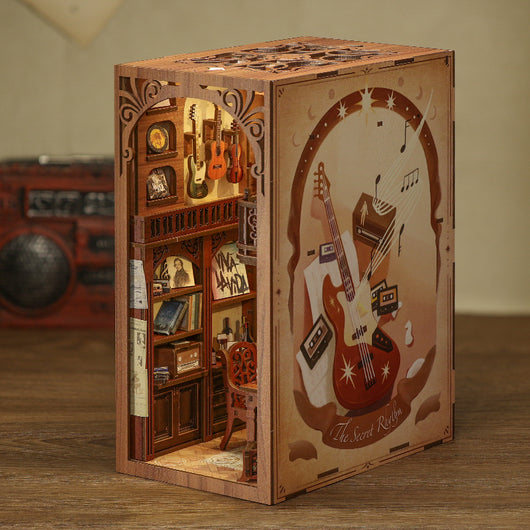 Estantería de Libros 3D Estilo Cabaña - Modelo de Madera para Armar - Image 3