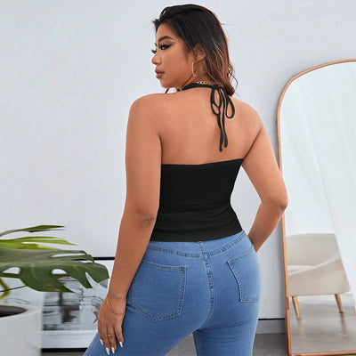 Blusa Halter Asimétrica Reductora sin Mangas - Image 12