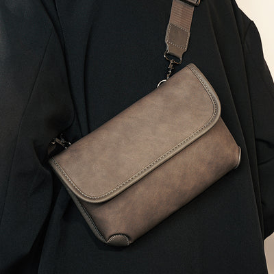 Bolso de Hombro Cuadros Piel Auténtica Estilo Urbano - Image 10