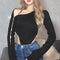 Blusa Manga Larga con Diseño Calado Efecto Slim