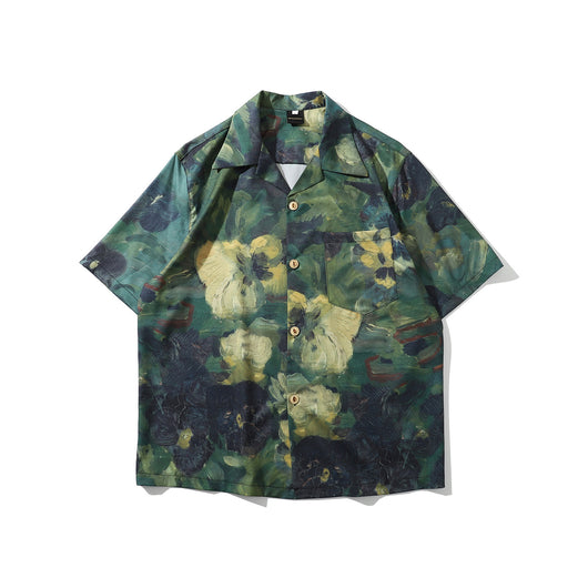Camisa Estilo Hong Kong con Estampado Vintage y Efecto Óleo - Image 3