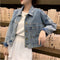 Chaqueta Denim Suelta Corta para Mujer - Estilo Casual