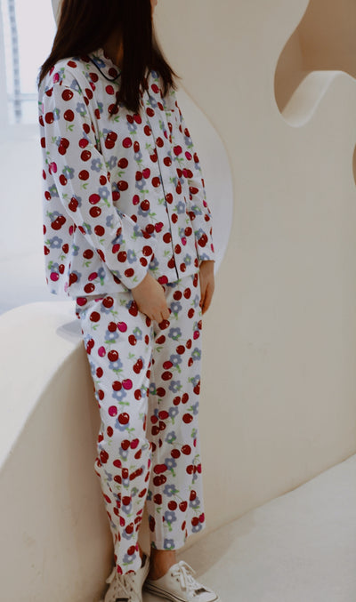 Pijama de Algodón Puro con Estampado de Cerezas para Mujer - Image 10
