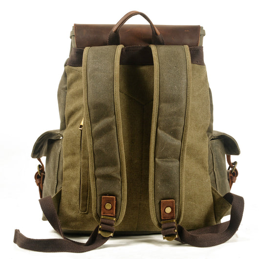 Mochila Casual para Hombre de Lona Encerada - Estilo Moderno con Compartimento para Laptop - Image 3