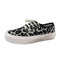 Tenis Casuales con Estampado de Leopardo Coreano en Negro y Blanco