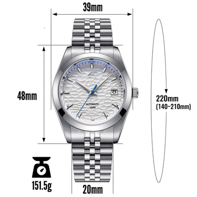 Reloj Mecánico de Acero Inoxidable Resistente al Agua para Hombre - Image 6