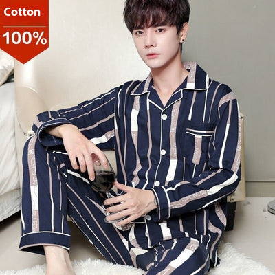 Pijama Hombre Algodón Ligero - Conjunto Cómodo para Casa Otoño Invierno - Image 18