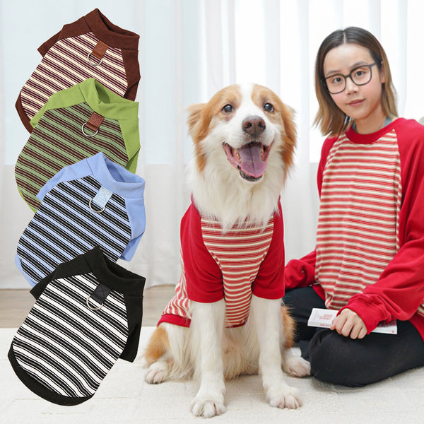 Camiseta Rayada para Perros Grandes - Ropa Cómoda y Protectora