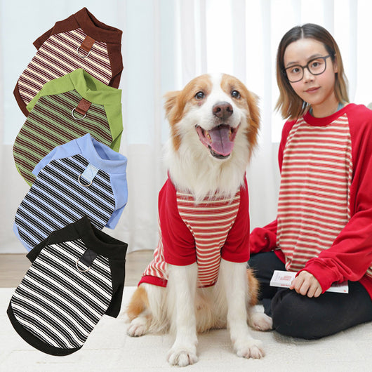 Camiseta Rayada para Perros Grandes - Ropa Cómoda y Protectora