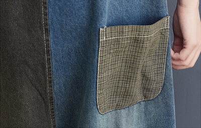 Overol Denim Talle Alto Holgado para Mujer Talla Grande - Image 9