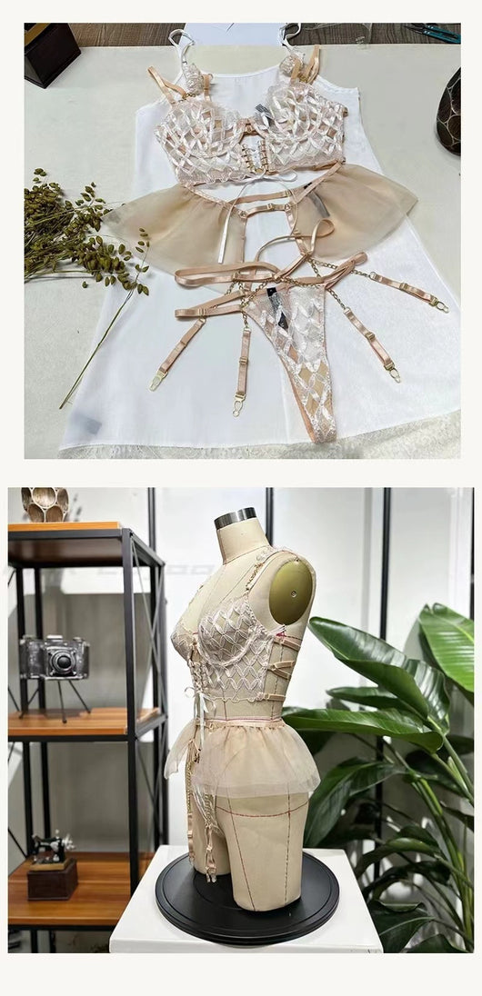 Lencería Sexy con Encaje, Bordado y Detalles Recortados - Image 11