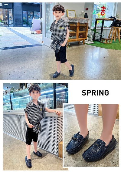 Zapatos de Cuero Estilo Británico para Niños Step On - Image 27
