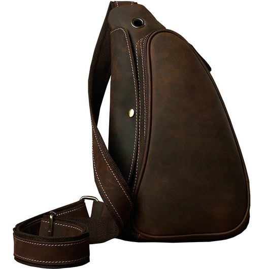 Bolsa Pectoral Casual de Cuero Genuino para Hombre - Image 2