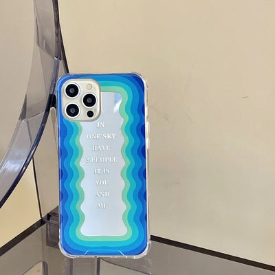 Funda Espejo con Letras para Celular - Diseño Rayado - Image 9