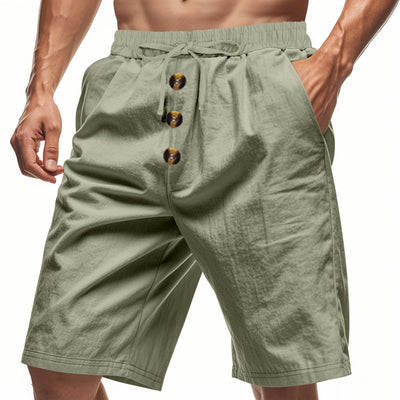 Shorts de Lino Sueltos para Hombre - Estilo Playa Casual Lavado - Image 5
