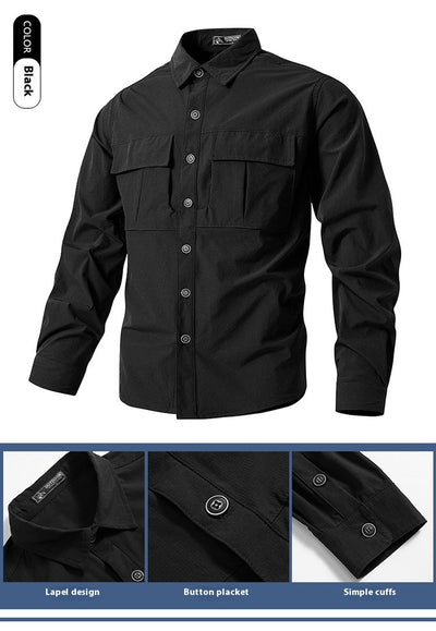 Camisa Táctica de Secado Rápido Consul para Hombre - Múltiples Bolsillos Entrenamiento - Image 20