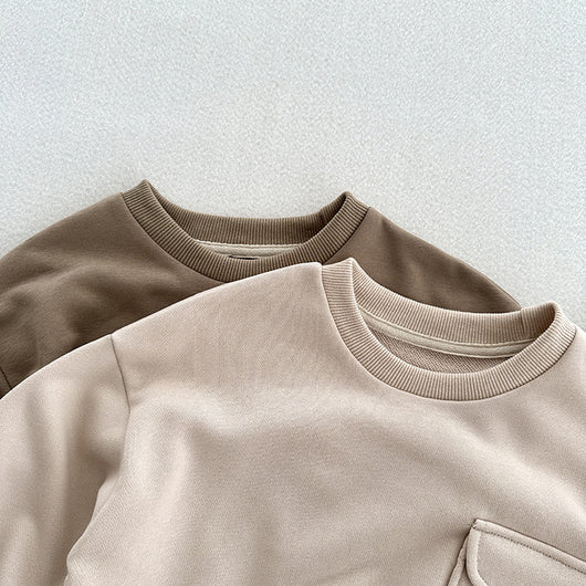 Sudadera Suelta de Color Liso con Bolsillos - Image 27