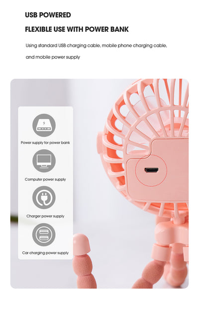 Ventilador Portátil USB para Cochecito Infantil con Carga Recargable - Image 10