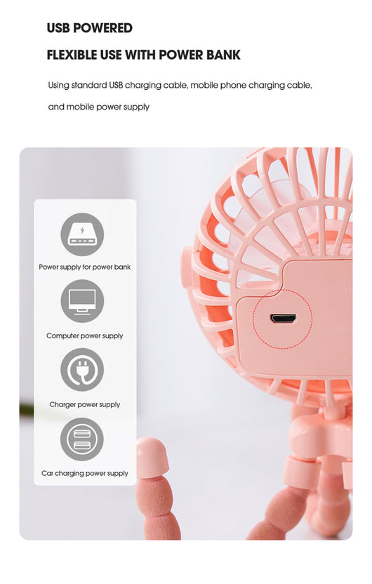 Ventilador Portátil USB para Cochecito Infantil con Carga Recargable - Image 10