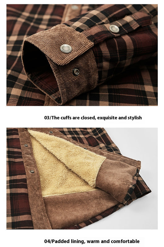 Cardigan Grueso de Forro Polar para Hombre - Cuadros Cálidos Otoño Invierno - Image 20