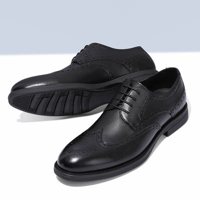 Zapatos Brogue de Cuero para Hombre - Estilo Clásico Elegante - Image 3