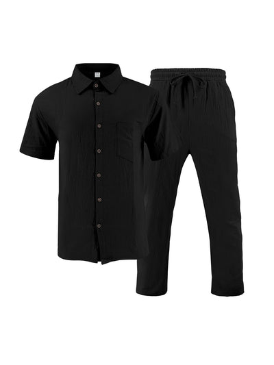 Conjunto de Playa: Polo Casual con Botones y Shorts Cómodos - Image 27