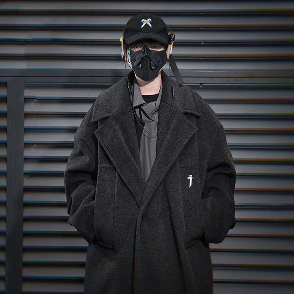Abrigo Tipo Trench Largo para Hombre - Diseño Holgado y Casual
