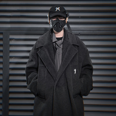 Abrigo Tipo Trench Largo para Hombre - Diseño Holgado y Casual