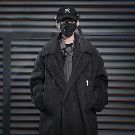 Abrigo Tipo Trench Largo para Hombre - Diseño Holgado y Casual