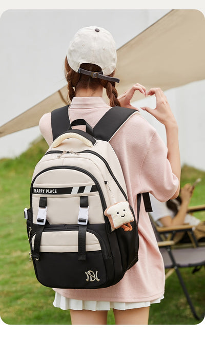 Mochila Escolar Preppy Minimalista Resistente a Manchas - Image 19