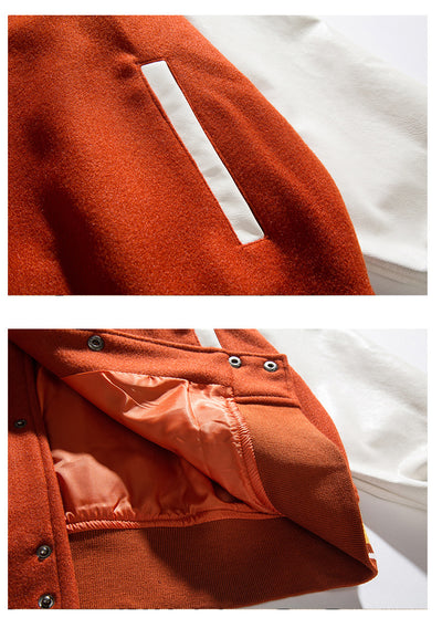 Chaqueta de Béisbol Holgada Unisex con Bordado de Papas Fritas - Image 16