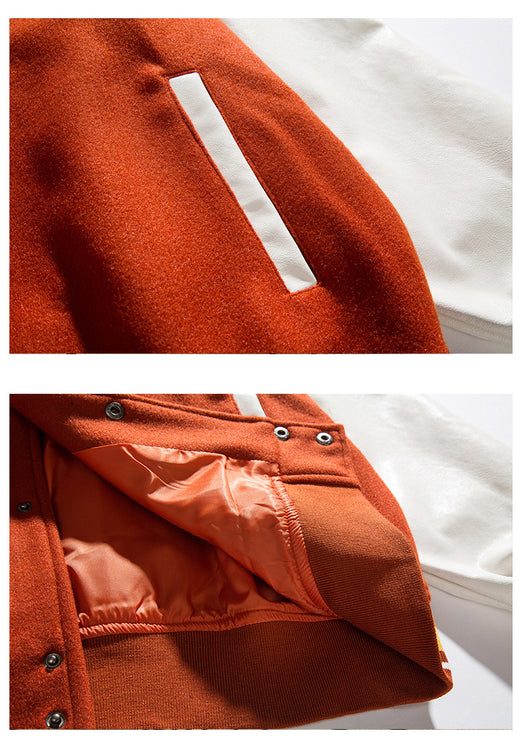 Chaqueta de Béisbol Holgada Unisex con Bordado de Papas Fritas - Image 16