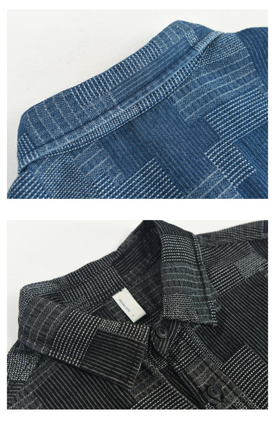 Camisa Vaquera Holgada de Malla para Hombre - Image 16