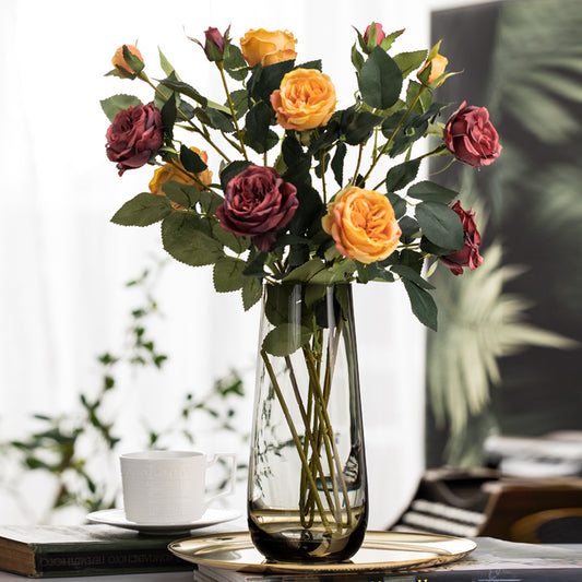Florero de Vidrio Minimalista Nórdico de Lujo para Sala y Comedor