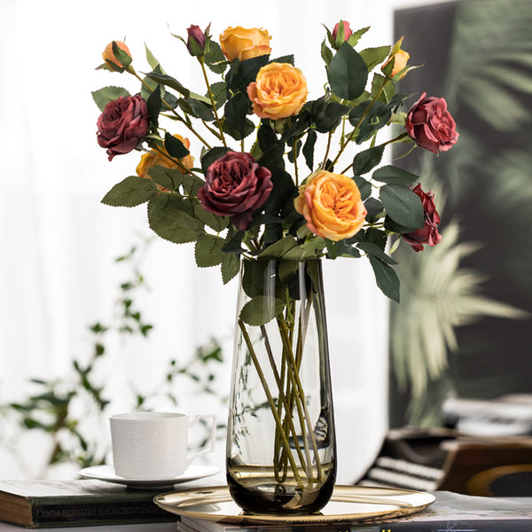 Florero de Vidrio Minimalista Nórdico de Lujo para Sala y Comedor