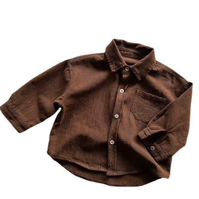 Abrigo Camisa de Algodón Manga Larga para Niños - Image 10