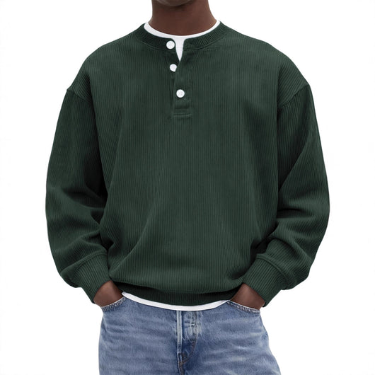 Suéter de Algodón Pana Acanalado para Hombre - Casual y Elegante - Image 5