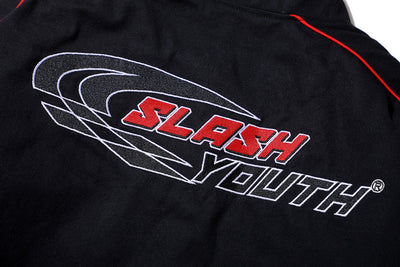 Chaqueta Motociclista Retro con Parches Bordados Hip Hop Street Racing - Image 14