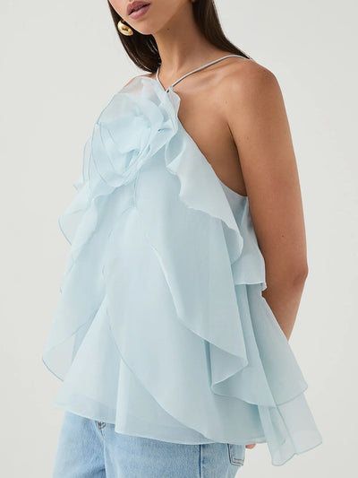 Blusa Halter sin Mangas con Volantes Elegantes - Image 19