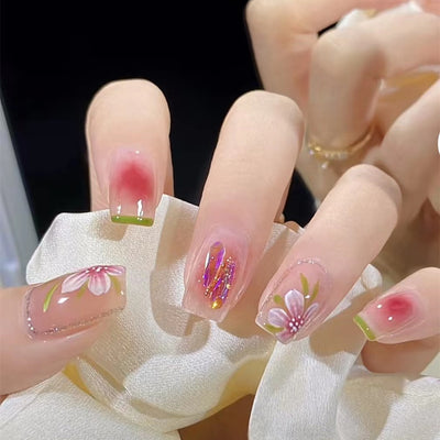 Parches de Uñas Camellia Smudge - Diseño Elegante