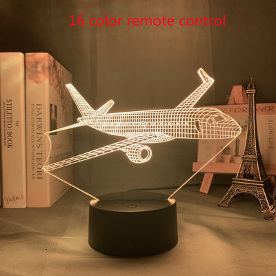 Lámpara 3D Holográfica Avión Personalizada - Luz Nocturna LED para Niños - Image 24
