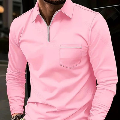 Polo Deportivo Manga Larga para Hombre - Estilo Ejecutivo