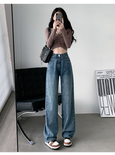 Jeans Acampanados de Talle Alto para Mujer Talla Grande con Efecto Drapeado - Image 17
