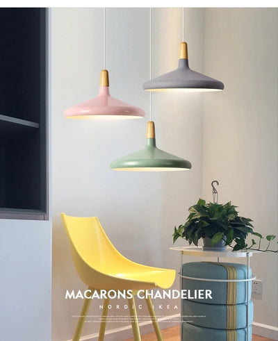Lámpara Colgante Nórdica de Madera Sólida y Aluminio Diseño Minimalista - Image 40